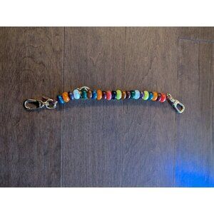 Longchamp Colorful Beaded Bag Strap Detachable Purse Chain Lobster Clasps New